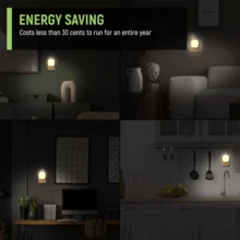 Đèn ngủ LED cắm tường, 1/2 gói, đèn ngủ có cảm biến ánh sáng từ hoàng hôn đến bình minh, đèn ngủ cắm điện 0,5W cho trẻ em, đèn ngủ trắng ấm 2700K cho phòng ngủ du lịch nhà bếp - Phích cắm loại C của EU (220-240V) - Xem 7