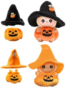 Vestido de calabaza para muñeca de 17 cm, disfraz de Halloween para muñeca Generación 1 y 2 (solo ropa)