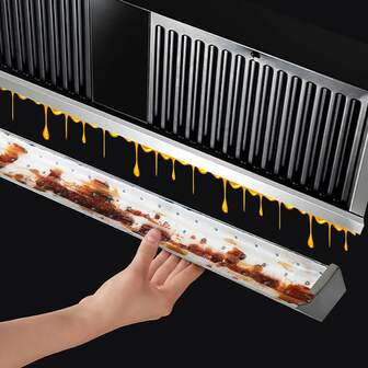 1/10ชิ้น ผ้าซับน้ำมันสำหรับเครื่องดูดควันในครัว, มาพร้อมกับแผ่นซับน้ำมัน, ถาดเก็บน้ำมัน, กล่องน้ำมัน, ดีไซน์ดูดด้านข้าง, และกระดาษซับน้ำมัน