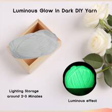 50g/Pack Glow-In-The-Dark Yarn, Glow Yarn, DIY Handcraft Knitting, Crochet, Carpet, Hat, Clothing - Multicolor - View 16
