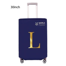 1pc Luggage Cover, Non-Woven Fabric, Dustproof & Scratch-Resistant, Fits 20-30 Inch Trolley Case, Gold Letter Pattern, Travel Essential, Back To School Must-Have - Blue - View 124