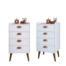 Bedroom Kit With Modular Headboard And MONET Bedside Table Kit In Various Colors - Xám - Xem 2