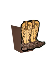 10pcs/20pcs/50pcs Brown Cowboy Popcorn Boxes Pink Western Cowgirl Boots Popcorn Snack Candy Boxes Decorations Supplies Buckets For Boots Or Bows Gender Reveal My First Rodeo Birthday Party Table Decor Western Party Favors & Decorations Set - Multicolor - View 11