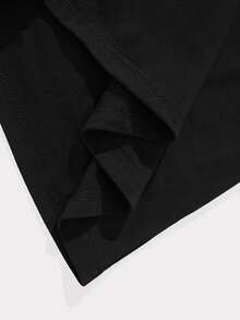[Sporty T-Shirt]Men's Heavyweight 100% Cotton T-Shirt - Black Crewneck Tee, Plus Size Big & Tall Everyday Casual Shirt For All-Season Wear, Cotton T Shirts, Machine Washable Clothing, Fishing Graphic Tee, Comfortable Fit, Relaxed Fit, American Style, Soft Fabric, Relaxed Style, PLUS SIZE |   Relaxed Fit |   Plus Size - màu đen - Xem 3