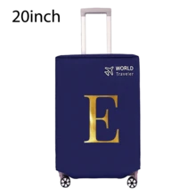 1pc Luggage Cover, Non-Woven Fabric, Dustproof & Scratch-Resistant, Fits 20-30 Inch Trolley Case, Gold Letter Pattern, Travel Essential, Back To School Must-Have - Blue - View 115