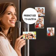 Sublimation Magnet Blanks 3x3 Inch, Sublimation Blank Products, 40Pcs Personalized Sublimation Fridge Refrigerator Magnets For Home Kitchen Office Decorative (Rectangular) - Round-40P - View 5