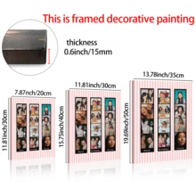 Customized Canvas Wall Art Personalized Travel Memories Photo Collage Poster, Adventure Theme Wall Art Decor For Living Room Bedroom, Frame Optional - Multicolor - View 6