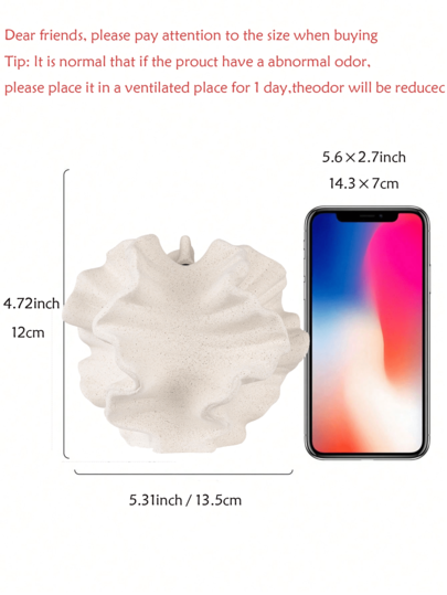 1pc Moderne Art Ceramic Coral Flower Vase Home Office ation Sculpture Work Bohemian Coffee Tafel Bookshelf Living Room (Black) Glass view 5