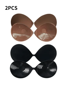 2/1 对聚拢粘性胸罩，可重复使用无肩带前扣隐形乳贴，女士内衣和内衣配饰 - 彩色 - 查看 38