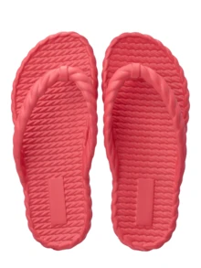 Chinelo de Dedo Rasterinha Casual Textura Corda Leve Confortavel Em EVA Antiderrapante - Pink - Visão 2
