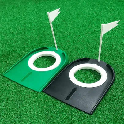 Golf Hole Cup, Indoor & Outdoor Golf Putter Training Device, Putting Green Practice Tool, Removable Inner Ring For Flexible 2-Mode Use, Green & Black, Golf Accessories, Golf Training Supplies, Indoor Sports, Outdoor Sports, Improve Your Golf Skills! Suitable For Golf Gifts, Sports Gifts, Sports Accessories, Men's Gifts, Golf Supplies, Fitness Accessories, Small Business Items, Camping, Club Supplies, Lawn Games.