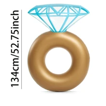 Plutitor gonflabil pentru piscină în formă de inel cu diamant, potrivit pentru decorarea petrecerilor, nunți, plajă, piscină