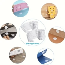 100/200/300/400pairs Self-Adhesive Nylon Hook And Loop Dots With Strong Adhesive Backing, Perfect For DIY Crafts, Classroom, Office, Home Use And Sewing Accessories, Available In Black And White - Multicolor - View 6