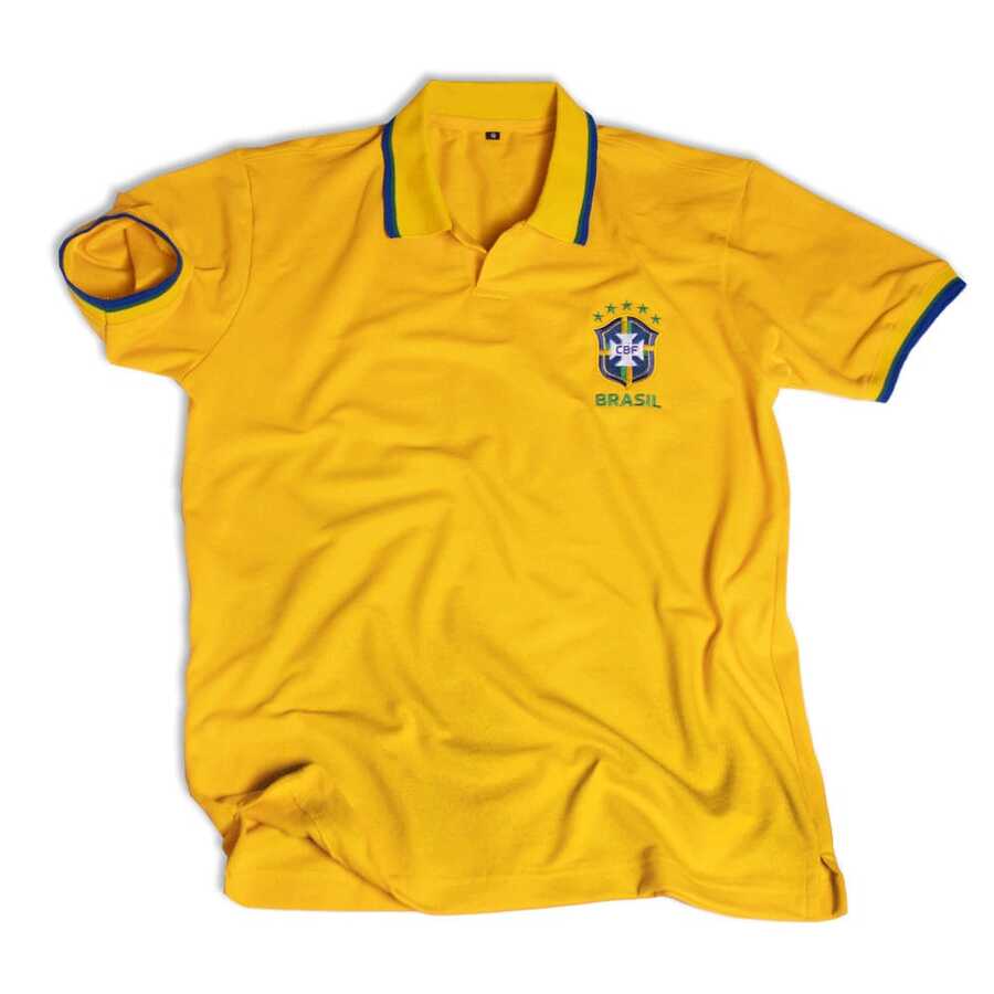 All Autumn Spring Spring / Autumn Summer Winter Spring / Summer Autumn / Winter Spring / Summer / Autumn Regular Fit Embroidery World Cup Brazil Selection - Yellow - View 1