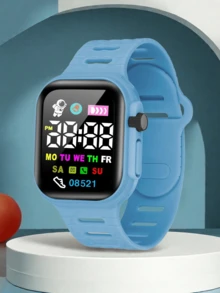 2 Stück/1 Stück Farbbildschirm Elektronische Uhr Koreanische Mode Coole Laterne für Jungen und Mädchen Paare Wald Elektronische Uhr, die beste Wahl für Halloween, Weihnachten, Valentinstag, Muttertag, Urlaubsgeschenke