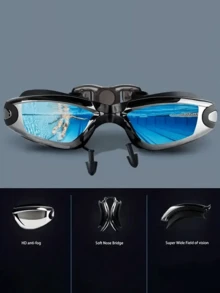 Anti-Fog Swimming Goggles With Ear Pads - Large Frame, Quick Adjust Silicone Strap, Anti-Fog High Quality, Wide Vision - Suitable For Adults, Swimming, Pool, Beach, Competition And Leisure - Compatible With Glasses/Contact Lenses - Durable For Daily And Special Occasions - Multicolor - View 4