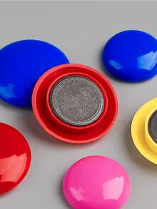 12/28/56 Stück runde magnetische Knöpfe mit Plastikabdeckung, Kühlschrankmagnet, geeignet für Schule, Büro, Zuhause - Verschiedenfarbig - Übersicht 4
