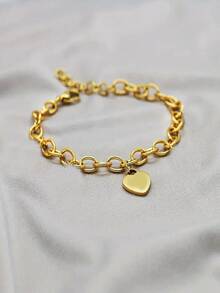 Customized Name Heart Bracelet, Heart Quantity Optional