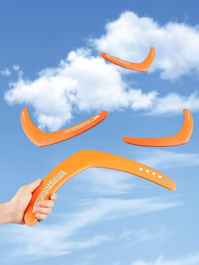 1pc Boomerang, Outdoor Toy. When Thrown, It Can Draw An Arc In The Air And Fly Back To The Player, Bringing Surprise And Fun, Increasing The Interactivity And Challenge Of The Game. Skill Training: Helps Train The Player's Hand-Eye Coordination, Arm Strength, And Body Balance. Suitable For Outdoor, Party, Team Building, And Entertainment.
