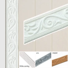 1 Roll 3D Flower Leaves Vine Pattern Relief Romantic Special Design Skirting Line Sticker, Peel Stick Foam Molding Trim Self Adhesive, XPE Foam Material Self-Adhesive Crashproof Wall Sticker, Minimalist Modern Style Home Decor Wall Decor Room Decor Stickers - White - View 1