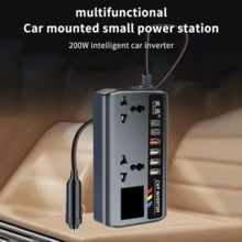 1pc Car Inverter - 4 USB Ports, 2 Type-C Ports, With Switch And Car Plug Converter - Suitable For Cars, SUVs, Trucks And Road Trips - Multicolor - View 7