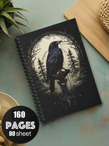 Gothic Spiral Notebook Diary, Witchcraft Style Office Supplies, Travel Office Daily Writing, Mysterious Gothic Style Work Record Book, Girl Gift