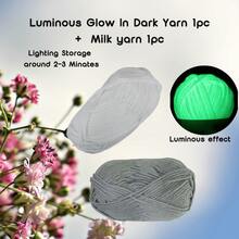 50G/PC Colorful Glow Yarn] Glow In The Dark Yarn, Crochet Yarn, DIY Art, Knitting, Crochet And Crafts Yarn - Multicolor - View 21