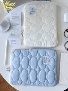 <为您的日常提供天堂般的保护>，蓬松云朵般的柔软笔记本电脑内胆包，可爱简洁风格平板电脑/iPad 保护套 11/13/15 英寸笔记本电脑袋，适合返校学校用品包，适合学校工作，笔记本电脑包，适合女士 书包 - 彩色 - 查看 8