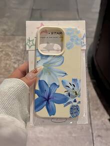 1 件白色唇印和兰花图案全覆盖 TPU 防震手机壳，适用于 Apple 16、15、14、13、12、11 Pro Max 等系列 - 彩色 - 查看 2