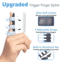 Upgraded Finger Straightening Set – 4 Trigger Finger Braces With 3 Adjustable Straps, Providing Comprehensive Finger Care - 4PCS - View 2