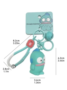 Sanrio Happy Friends 系列可爱钥匙扣吊饰,官方授权,PVC + 合金小雕像,可爱铃铛和蝴蝶结设计,款式包括 My Melody、Kuromi、Pochacco、Hangyodon,3D 收藏玩具配件单个、全套选择,可自由组合打造个性化风格,高约 6 厘米,OPP 袋包装,可爱吊坠,Sanrio 角色 - 彩色 - 查看 14