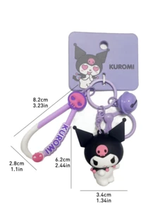Sanrio Happy Friends 系列可爱钥匙扣吊饰,官方授权,PVC + 合金小雕像,可爱铃铛和蝴蝶结设计,款式包括 My Melody、Kuromi、Pochacco、Hangyodon,3D 收藏玩具配件单个、全套选择,可自由组合打造个性化风格,高约 6 厘米,OPP 袋包装,可爱吊坠,Sanrio 角色 - 彩色 - 查看 12
