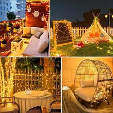 1pc Christmas Lights Flashing Star String Lights, 100m/50m/20m/10m Copper Wire Lights, Fairy Lights, 8 Lighting Modes USB Powered With Remote Control, Suitable For Wedding Party Home Bedroom Room Christmas Halloween Decor Christmas Decoration Christmas Tree Gift Decor Thanksgiving Wedding For Gifts Party Supplies Indoor Outdoor Garden Holiday Halloween Christmas Decor Thanksgiving Wedding For Gifts Party Supplies Indoor Outdoor Garden Holiday Halloween Decor Halloween Ornaments