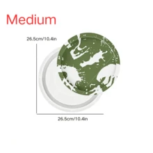 硅胶树脂模具托盘 - 三种尺寸（大/中/小），适用于水泥和混凝土，可用于制作首饰碟、花盆底座、DIY工艺品和家居装饰。 - 白色 - 查看 11