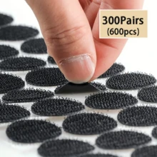 100/200/300/400pairs Self-Adhesive Nylon Hook And Loop Dots With Strong Adhesive Backing, Perfect For DIY Crafts, Classroom, Office, Home Use And Sewing Accessories, Available In Black And White - Multicolor - View 19