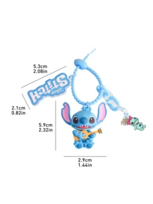 史迪奇菠萝音乐系列挂件，可爱史迪奇造型，多种款式可选，包括戴墨镜的史迪奇、吃菠萝的史迪奇和弹吉他的史迪奇。设计精美，材质上乘，是装饰书包、钥匙扣和手机的完美之选。也是粉丝、儿童和青少年的理想礼物，极具收藏价值，更是生日和节日的独特礼物。这款官方授权产品，为您的日常配饰增添亮点。