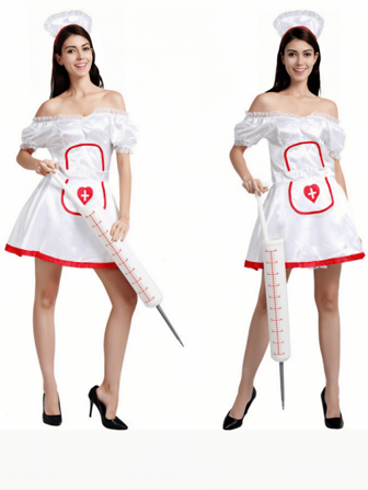 1 件万圣节角色扮演道具黄铜舞台表演派对道具、服装配饰、护士工具、万圣节派对用品