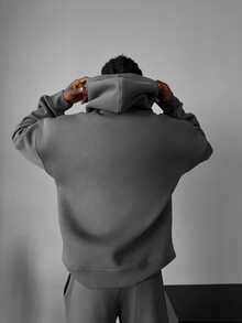 New Autumn And Winter Men's Hooded Sweatshirt With Retro Letter Design Long Sleeves Fashionable Versatile Simple And Minimalist Men's Wear