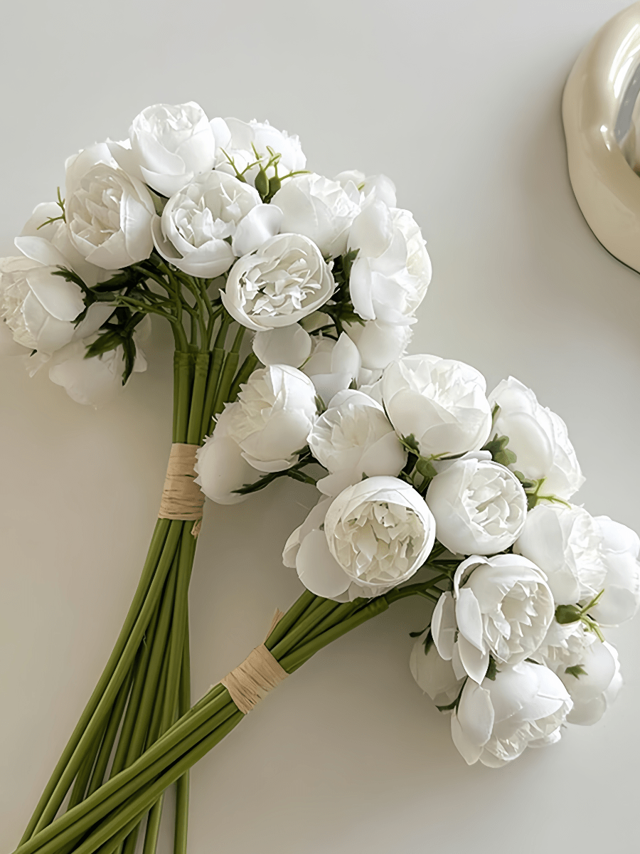 9Pcs Artificial Peony Flowers, White Artificial Peony Bouquet, Artificial Rose Bouquet For Home Decor,Room Decor,Garden Decor,Wall Decor,Indoor Outdoor Decor, Bedroom Decor,Wedding Decoration,Table Decoration,Party Decorations,Halloween Decoration,Birthday Decoration,Autumn Decor