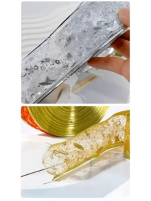 1 pieza (1 pieza = 1 m, la cantidad del pedido se basa en la longitud necesaria) Luces de cuerda de cinta tejida de doble capa navideña, cuerda hueca decorativa de cinta de malla, luces del árbol de Navidad