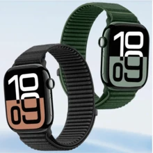 1pc Stretchy Nylon Braided Strap Compatible With Apple Watch Band Women/Men 40mm 42mm 41mm 38mm 44mm 46mm 45mm 49mm,Elastic Fabric Sport Solo Loop Bracelet Wristband Compatible With IWatch Bands Series 10/9/8/7/6 5/4/3/SE/2nd Generation/Ultra/2 Smartwatch Accessories