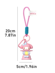 卡通人物油灯夜灯钥匙扣，可爱卡通人物造型，带LED灯功能，是家居装饰、床头灯、儿童房、户外露营、派对礼物、儿童及动漫爱好者生日礼物的完美之选。配有便携腕带和登山扣，做工精细，电池供电，为您的空间增添一抹可爱气息。 - 彩色 - 查看 13