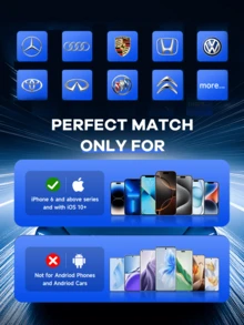 REMAX 无线 CarPlay 适配器；轻松将有线 CarPlay 升级为无线 CarPlay；即时连接；自动重连；超迷你 CarPlay 适配器，兼容 iPhone；适用于内置 CarPlay 的汽车；超迷你尺寸汽车配件；超级实用的汽车用品 - 均碼 - 查看 8