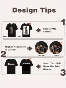 [Double Side]Personalized Kids T-Shirt - Custom Text/Image/Photo Light-Colored Shirt (Pastel Colors), Easy Application Area For Birthday Party Favors, Casual Attire - Machine Washable,100% Cotton