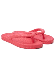 Chinelo de Dedo Rasterinha Casual Textura Corda Leve Confortavel Em EVA Antiderrapante - Pink - Visão 3