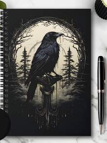 Gothic Spiral Notebook Diary, Witchcraft Style Office Supplies, Travel Office Daily Writing, Mysterious Gothic Style Work Record Book, Girl Gift