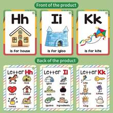 26pcs ABC English Alphabet Cards, Natural Phonics Cards, English 26 Letters Pronunciation Pocket Cards, Learning English Vocabulary Cards, Educational Gift For Easter, Christmas - Multicolor - View 6
