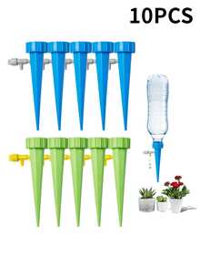 10 قطع من أجهزة الري الآلية للنباتات - نظام التحكم في الري الذاتي مع صمام إطلاق بطيء ، نظام تحكم في الري بالتنقيط القابل للتعديل ، أجهزة تنقيط آلية للأصص ، نظام ري للنباتات المزروعة في الأصص للاستخدام الداخلي والخارجي - متعدد الألوان - مشاهدة 10