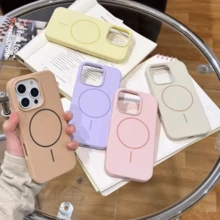 Apple Cell Phone Case 16 15 14 13 12 11 Pro Max Luxury Premium Liquid Silicone Case Cover With Full Protection Compatible With Magsafe Wireless Charging Magnetic - Màu nâu  Mocha - Xem 3