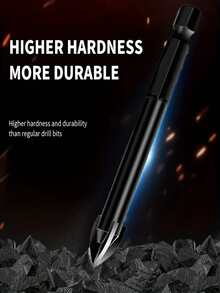 5 piezas Brocas de punta de lanza en forma de cruz - Herramientas de perforación universales de alta eficiencia, brocas de reafilado cruzado con vástago hexagonal para vidrio/cerámica/herramientas eléctricas de carpintería, repuestos para bricolaje/profesionales/talleres - Accesorios antioxidantes de carburo, resistentes al desgaste, sin astillas en azulejos, anti-quemaduras, ahorro de tiempo - 3/4/5/6/8 mm.